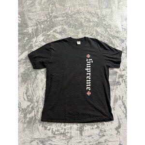 Supreme Independent Shirt Mens XL Black Old English Cross Skate Graphic Made USA